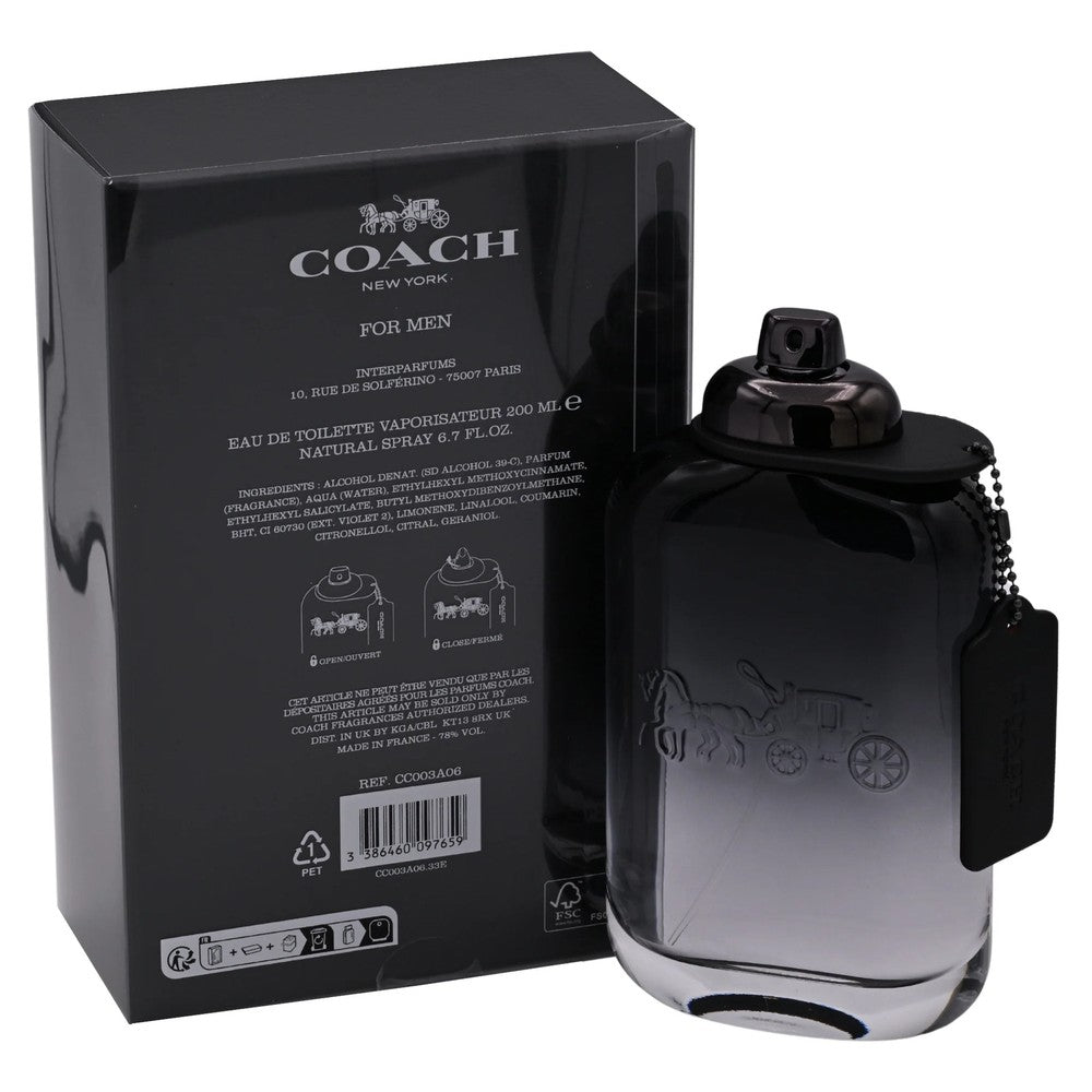 COACH NEW YORK by Coach cologne for men EDT 6.7 oz New In Box