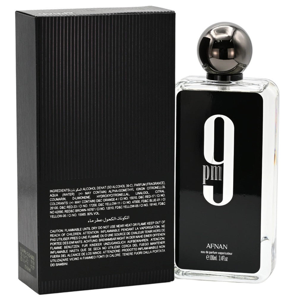 9 PM by Afnan cologne for men EDP 3.3 /3.4 oz New in Box