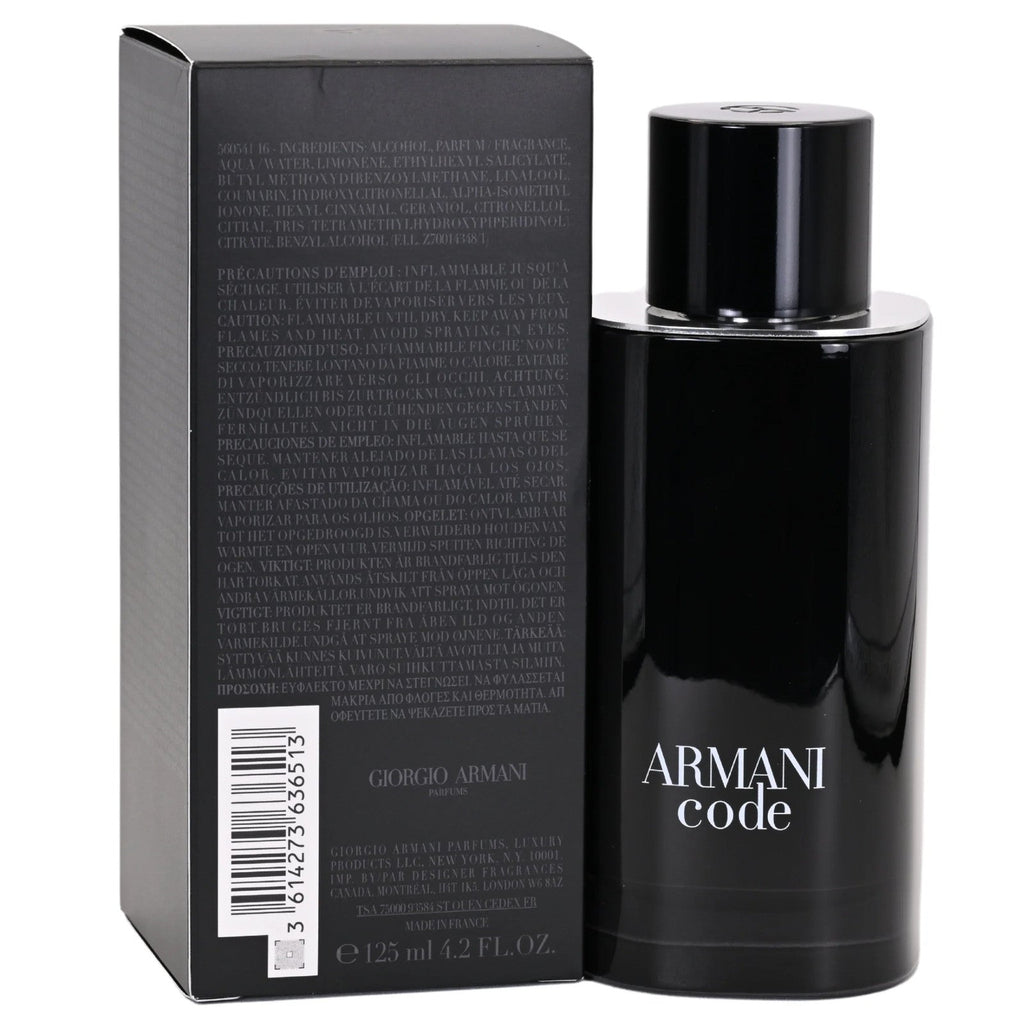 Armani Code (Refillable) by Giorgio Armani Cologne for Men EDT 4.2 oz New In Box
