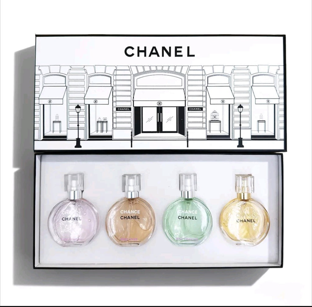 Chanel Chance Gift Set Women’s Perfume 4x30 ML Bottles *Damaged Outer Box*