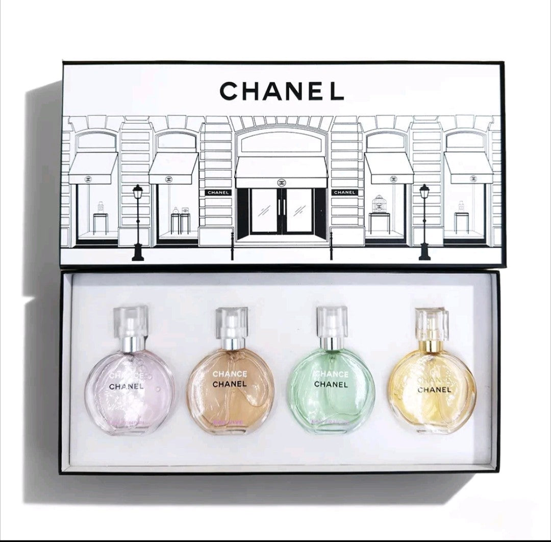 Chanel Chance Gift Set Women’s Perfume 4x30 ML Bottles *Damaged Outer Box*