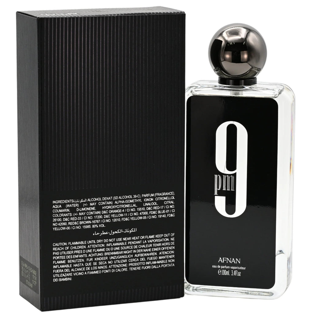 9 PM by Afnan cologne for men EDP 3.3 /3.4 oz New in Box